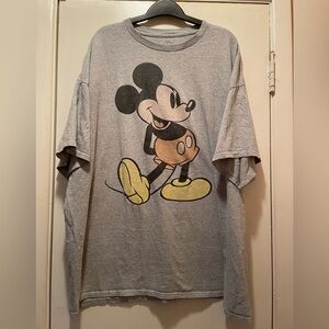 Disney Mickey Mouse Classic Full Body Grey Vintage Graphic Tee Shirt 3XL